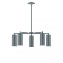 Montclair Light Works CHC418-40-L10 - 5-Light J-Series Chandelier, Slate Gray