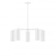 Montclair Light Works CHC418-44-L10 - 5-Light J-Series Chandelier, White