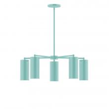 Montclair Light Works CHC418-48-L10 - 5-Light J-Series Chandelier, Sea Green