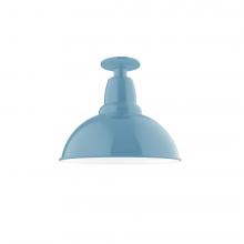 Montclair Light Works FMB106-54-L12 - 12" Cafe LED Flush Mount Light in Light Blue