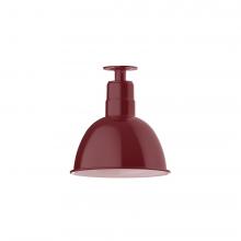 Montclair Light Works FMB116-55-L12 - 12" Deep Bowl shade, LED Flush Mount ceiling light, Barn Red