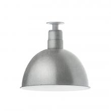 Montclair Light Works FMB117-49-L13 - 16" Deep Bowl shade, LED Flush Mount ceiling light, Painted Galvanized