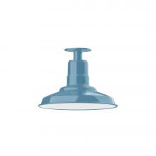 Montclair Light Works FMB182-54-L12 - 12" Warehouse shade, LED Flush Mount ceiling light, Light Blue