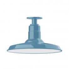 Montclair Light Works FMB183-54-L13 - 14" Warehouse shade, LED Flush Mount ceiling light, Light Blue