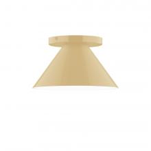 Montclair Light Works FMD421-17-L10 - 8" Axis Mini Cone LED Flush Mount, Ivory