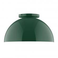 Montclair Light Works FMD432-42-L12 - 12" Axis Dome LED Flush Mount, Forest Green