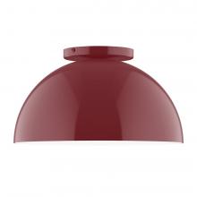 Montclair Light Works FMD432-55-L12 - 12" Axis Dome LED Flush Mount, Barn Red