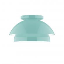 Montclair Light Works FMDX445-48-L10 - 10" Nest LED Flush Mount, Sea Green