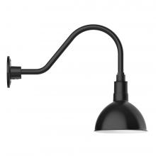 Montclair Light Works GNA114-41-L10 - 8" Deep Bowl shade, LED Gooseneck Wall mount, Black