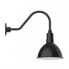 Montclair Light Works GNA115-41-L12 - 10" Deep Bowl shade, LED Gooseneck Wall mount, Black