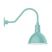 Montclair Light Works GNA115-48-L12 - 10" Deep Bowl shade, LED Gooseneck Wall mount, Sea Green