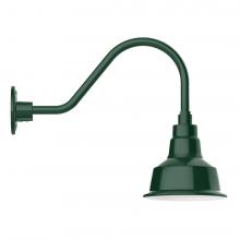 Montclair Light Works GNA180-42-L10 - 8" Warehouse shade, LED Gooseneck Wall mount, Forest Green