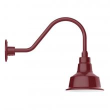 Montclair Light Works GNA180-55-L10 - 8" Warehouse shade, LED Gooseneck Wall mount, Barn Red