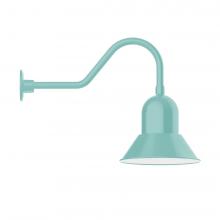 Montclair Light Works GNB123-48-L12 - 12" Prima shade, LED Gooseneck Wall mount, Sea Green