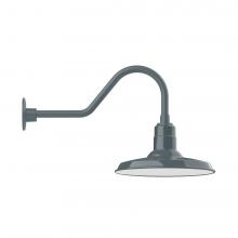 Montclair Light Works GNB183-40-L13 - 14" Warehouse shade, LED Gooseneck Wall mount, Slate Gray