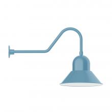 Montclair Light Works GNC125-54-L13 - 16" Prima shade, LED Gooseneck Wall mount, Light Blue