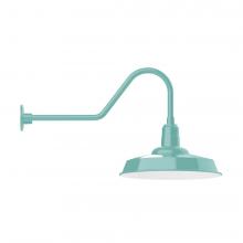 Montclair Light Works GNC185-48-L13 - 18" Warehouse shade, LED Gooseneck Wall mount, Sea Green