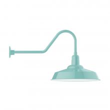 Montclair Light Works GNC186-48-L14 - 20" Warehouse shade, LED Gooseneck Wall mount, Sea Green