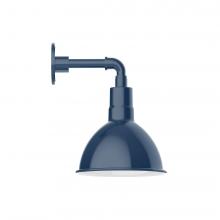 Montclair Light Works GNM115-50-L12 - 10" Deep Bowl shade, LED Straight Arm Wall mount, Navy