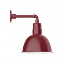 Montclair Light Works GNN116-55-L12 - 12" Deep Bowl shade, LED Straight Arm Wall mount, Barn Red