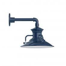 Montclair Light Works GNN142-50-L12 - 12" Homestead shade, LED Straight Arm Wall mount, Navy