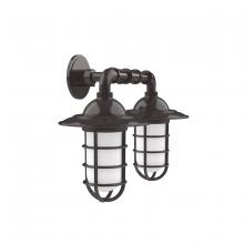 Montclair Light Works GNP052-51 - Vaportite 2-Light Straight Arm Wall Light