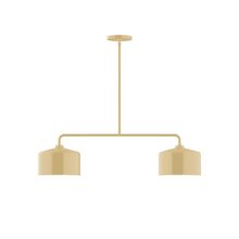 Montclair Light Works MSG419-17-L10 - 2-Light Axis Linear LED Pendant, Ivory