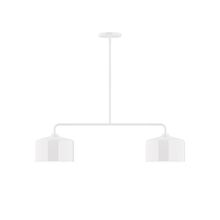 Montclair Light Works MSG419-44-L10 - 2-Light Axis Linear LED Pendant, White