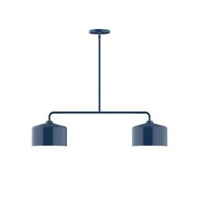 Montclair Light Works MSG419-50-L10 - 2-Light Axis Linear LED Pendant, Navy