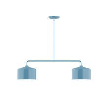 Montclair Light Works MSG419-54-L10 - 2-Light Axis Linear LED Pendant, Light Blue