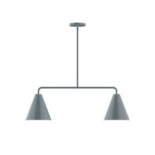 Montclair Light Works MSG420-40-L10 - 2-Light Axis Linear LED Pendant, Slate Gray