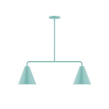 Montclair Light Works MSG420-48-L10 - 2-Light Axis Linear LED Pendant, Sea Green