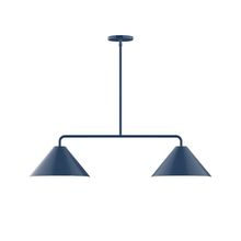 Montclair Light Works MSG422-50-L10 - 2-Light Axis Linear LED Pendant, Navy