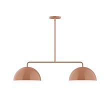 Montclair Light Works MSG432-19-L10 - 2-Light Axis Linear LED Pendant, Terracotta