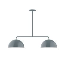 Montclair Light Works MSG432-40-L10 - 2-Light Axis Linear LED Pendant, Slate Gray