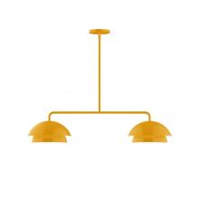 Montclair Light Works MSGX445-21-L10 - 2-Light Axis Linear LED Pendant, Bright Yellow