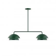 Montclair Light Works MSGX445-42-L10 - 2-Light Axis Linear LED Pendant, Forest Green