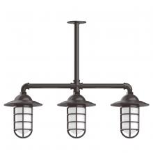 Montclair Light Works MSK052-51 - Vaportite 3-light Stem Hung Pendant Light