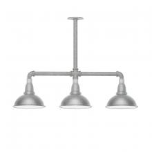 Montclair Light Works MSK105-49 - Cafe 8" 3-light Stem Hung Pendant Light