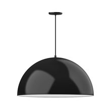 Montclair Light Works PEB230-41-44-C02-L14 - 30" XL Choices Shallow Dome Shade, medium base, black solid fabric cord with canopy, Black