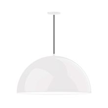 Montclair Light Works PEB230-44-44-C02-L14 - 30" XL Choices Shallow Dome Shade, medium base, black solid fabric cord with canopy, White