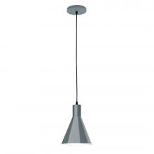 Montclair Light Works PEB416-40-L10 - 8" J-Series shade, black cord with canopy, Slate Gray