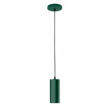 Montclair Light Works PEB418-42-C21-L10 - 3.5" J-Series shade, white cord with canopy, Forest Green