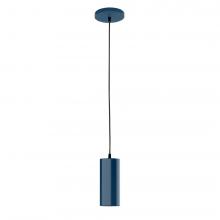 Montclair Light Works PEB418-50-C21-L10 - 3.5" J-Series shade, white cord with canopy, Navy