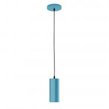 Montclair Light Works PEB418-54-L10 - 3.5" J-Series shade, black cord with canopy, Light Blue