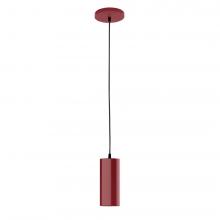 Montclair Light Works PEB418-55-L10 - 3.5" J-Series shade, black cord with canopy, Barn Red