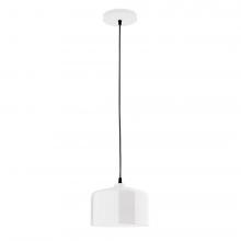 Montclair Light Works PEB419-44-C02-L10 - 8.5" J-Series shade, black solid fabric cord with canopy, White