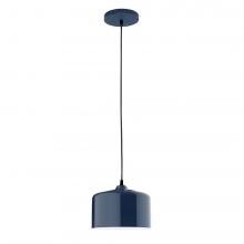 Montclair Light Works PEB419-50-C20-L10 - 8.5" J-Series shade, white solid fabric cord with canopy, Navy