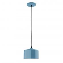 Montclair Light Works PEB419-54-L10 - 8.5" J-Series shade, black cord with canopy, Light Blue