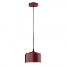 Montclair Light Works PEB419-55-L10 - 8.5" J-Series shade, black cord with canopy, Barn Red